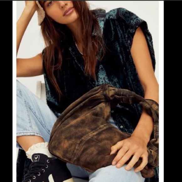 Free People Wilde Suede Clutch